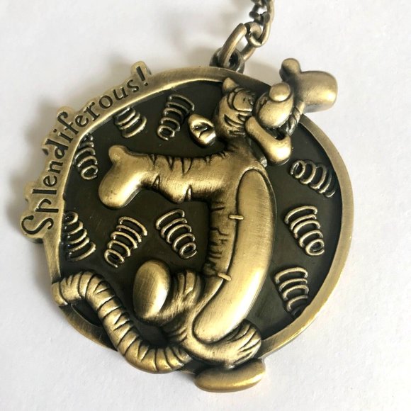 Vintage Disney Tigger Keychain Keyring Winnie The Pooh Disneyana Splendiferous! - Picture 1 of 16